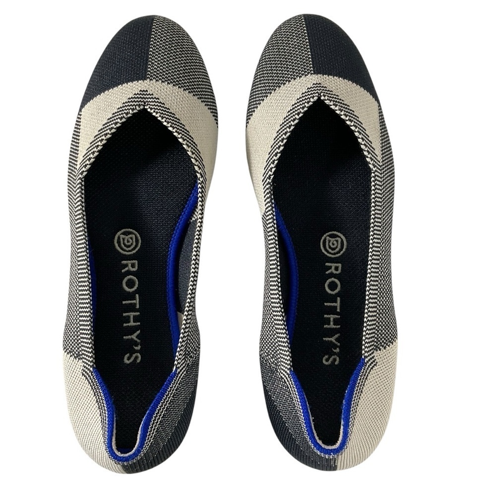 Rothy’s The Flat Captoe Black Size 8.5 Knit Round Toe Eco-Friendly Retired style - Picture 8 of 13